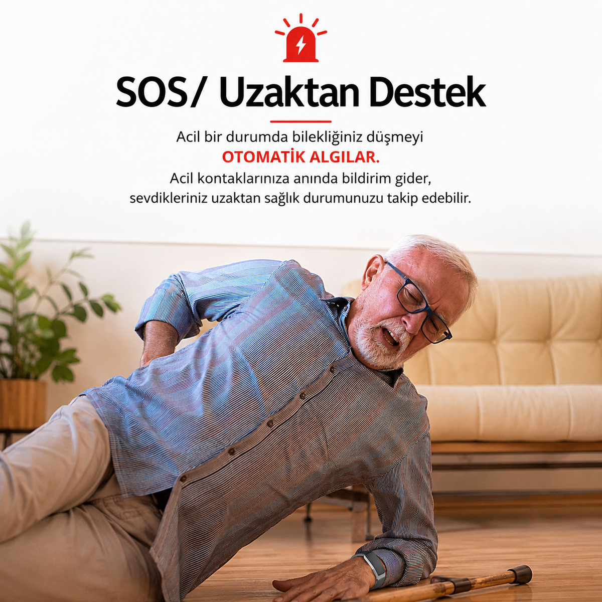 SilentSense® Akıllı Bileklik | Sağlık takibi,Titreşimli Alarm, Uyku Takibi, EKG,Nabız ve Aktivite Takibi