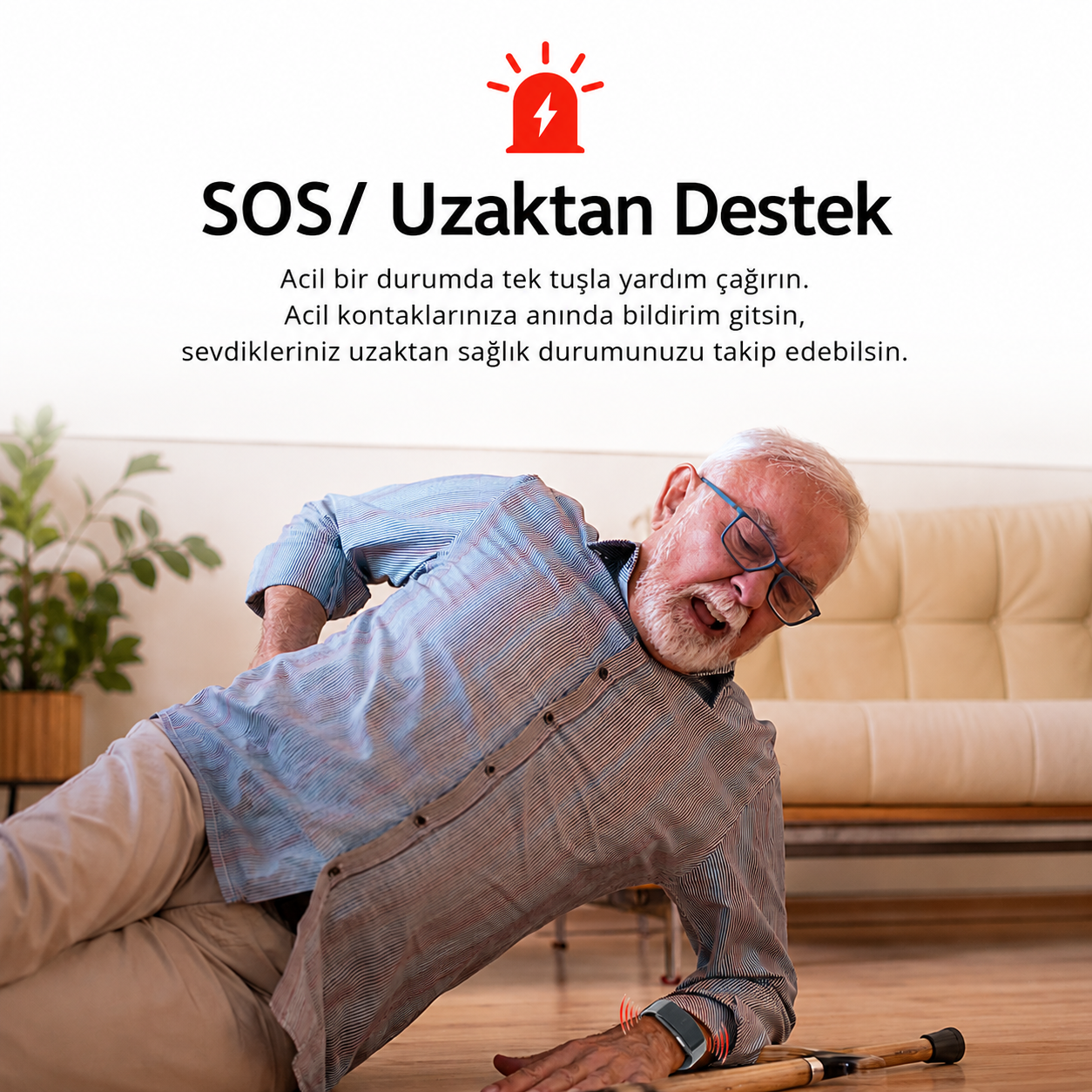 SilentSense® Akıllı Bileklik | Sağlık takibi,Titreşimli Alarm, Uyku Takibi, EKG,Nabız ve Aktivite Takibi